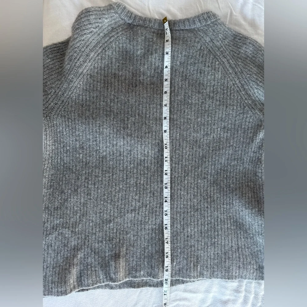 Jenni Kayne Womens Cashmere Fisherman Sweater Heather Grey Size Medium - Large